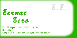 bernat biro business card