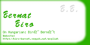 bernat biro business card